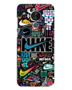 Чохол для Nokia C30 з картинкою «Яскравий колаж Nike»