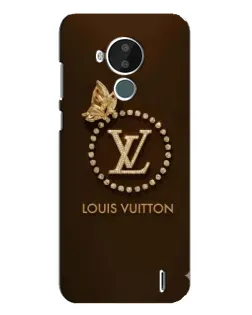 Чохол для Nokia C30 з картинкою «LV — золота печатка»