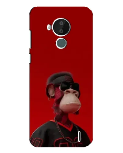 Чехол для Nokia C30 с картинкой «Bored Ape в красном» Чехол для Nokia C30 с картинкой «Bored Ape в красном»