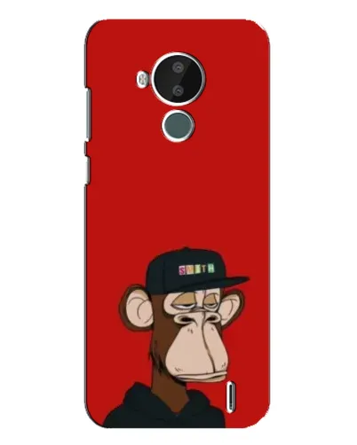 Чехол для Nokia C30 с картинкой «Bored Ape — красный фон» Чехол для Nokia C30 с картинкой «Bored Ape — красный фон»