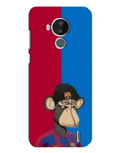 Чехол для Nokia C30 с картинкой «Bored Ape — фанат Барсы»