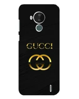 Чохол для Nokia C30 з картинкою «Золотий логотип Gucci»