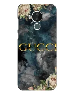 Чохол для Nokia C30 з картинкою «Абстрактні квіти Gucci»