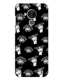 Чохол для Nokia C30 з картинкою «Чорний паттерн Kuromi»