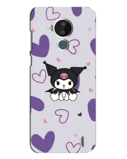 Чохол для Nokia C30 з картинкою «Kuromi та лавандові серця»