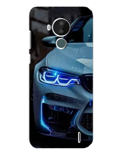 Чохол для Nokia C30 з картинкою «Погляд BMW з синіми фарами»