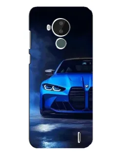 Чохол для Nokia C30 з картинкою «Блакитна BMW M4»