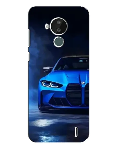 Чохол для Nokia C30 з картинкою «Блакитна BMW M4»