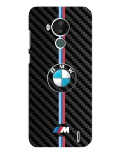 Чохол для Nokia C30 з картинкою «Емблема BMW та карбон»