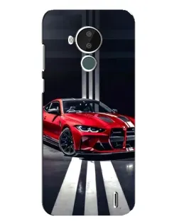 Чохол для Nokia C30 з картинкою «Червона BMW на дорозі»