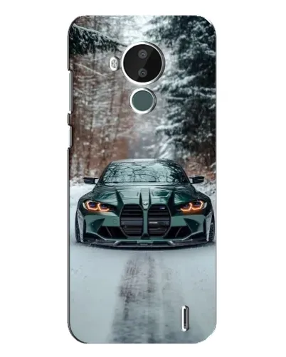 Чохол для Nokia C30 з картинкою «BMW у зимовому лісі»