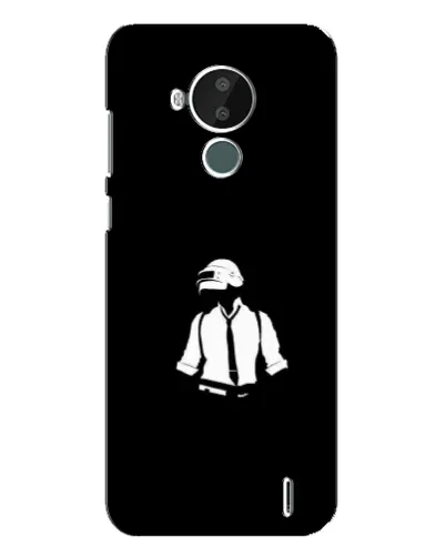 Чехол для Nokia C30 с картинкой «PUBG — белый шлем»