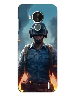 Чехол для Nokia C30 с картинкой «PUBG — реалистичный герой»