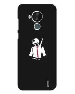 Чехол для Nokia C30 с картинкой «PUBG — силуэт воина»
