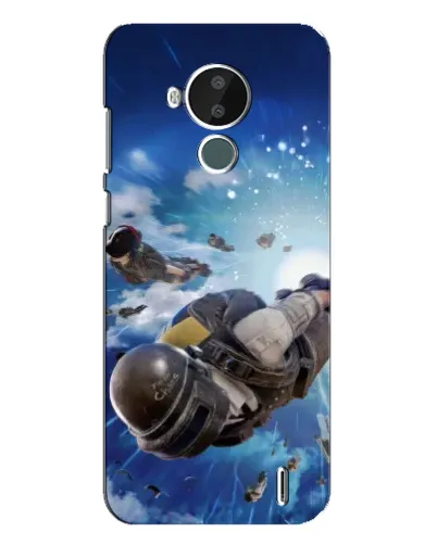 Чехол для Nokia C30 с картинкой «Десант PUBG — прыжок»