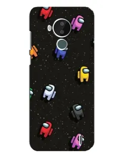 Чехол для Nokia C30 с картинкой «Космический паттерн Among Us»