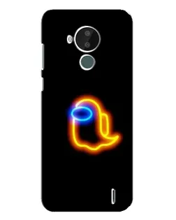 Чехол для Nokia C30 с картинкой «Among Us неоновое сияние»
