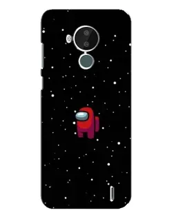 Чехол для Nokia C30 с картинкой «Красный Among Us»