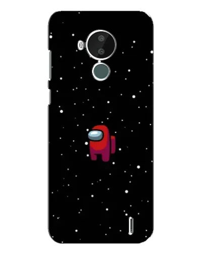 Чехол для Nokia C30 с картинкой «Красный Among Us»