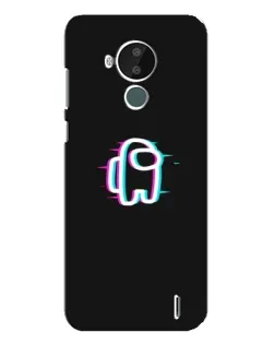 Чехол для Nokia C30 с картинкой «Among Us неон»