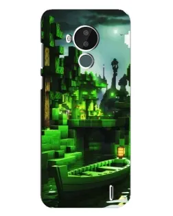 Чохол для Nokia C30 з картинкою «Minecraft лісовий пейзаж»