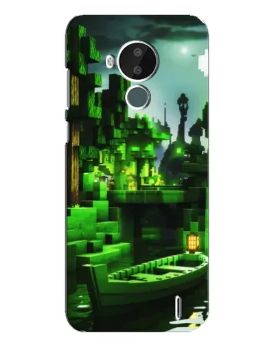Чохол для Nokia C30 з картинкою «Minecraft лісовий пейзаж»