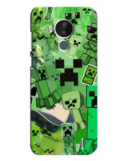Чохол для Nokia C30 з картинкою «Кріпери Minecraft»