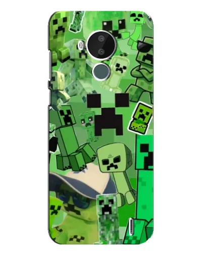 Чохол для Nokia C30 з картинкою «Кріпери Minecraft»