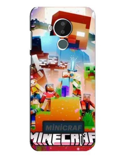 Чохол для Nokia C30 з картинкою «Minecraft герої гри»