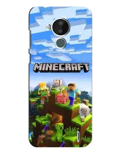 Чохол для Nokia C30 з картинкою «Minecraft класичний світ»