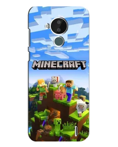 Чохол для Nokia C30 з картинкою «Minecraft класичний світ»