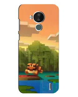 Чохол для Nokia C30 з картинкою «Майнкрафт захід сонця»