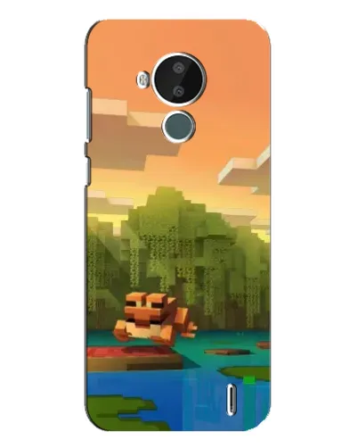 Чохол для Nokia C30 з картинкою «Майнкрафт захід сонця»