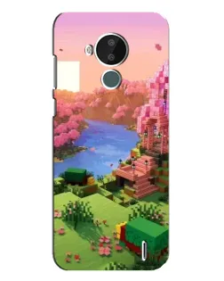 Чохол для Nokia C30 з картинкою «Рожеве дерево Minecraft»