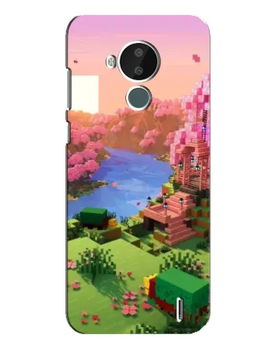 Чохол для Nokia C30 з картинкою «Рожеве дерево Minecraft»