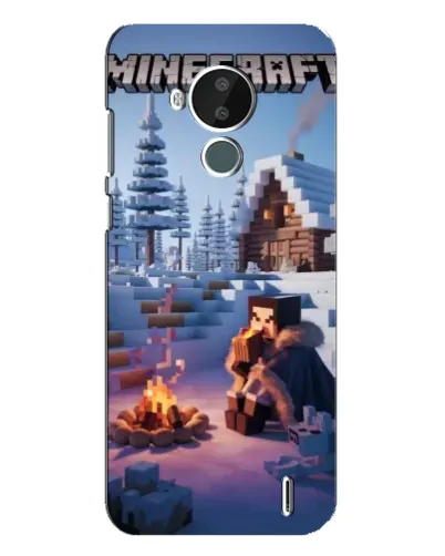 Чохол для Nokia C30 з картинкою «Зимовий Minecraft»