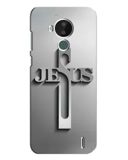Чехол для Nokia C30 с картинкой «Металлический крест Jesus»
