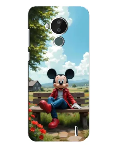 Чохол для Nokia C30 з картинкою «Міккі на лавці»