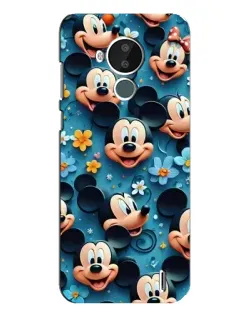 Чохол для Nokia C30 з картинкою «Паттерн Міккі та Мінні»