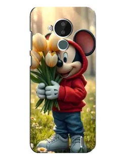 Чохол для Nokia C30 з картинкою «Міккі з тюльпанами»