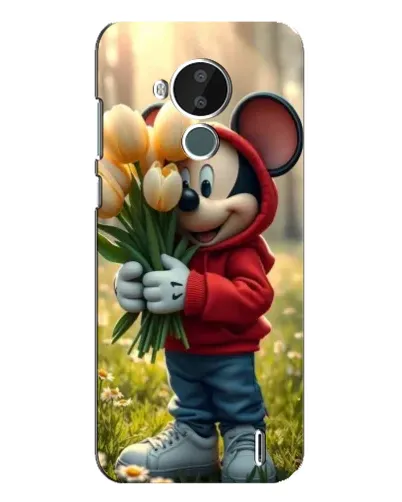 Чохол для Nokia C30 з картинкою «Міккі з тюльпанами»