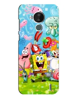 Чехол для Nokia C30 с картинкой «Губка Боб и друзья»