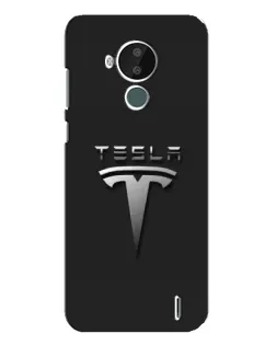 Чохол для Nokia C30 з картинкою «Сталевий логотип Tesla»