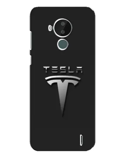 Чохол для Nokia C30 з картинкою «Сталевий логотип Tesla»