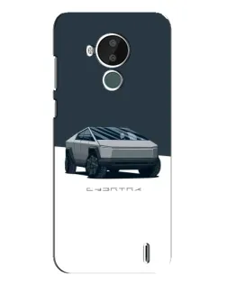 Чохол для Nokia C30 з картинкою «Сріблястий Cybertruck Tesla»
