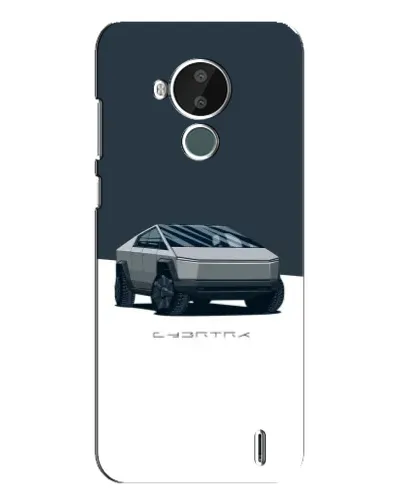 Чохол для Nokia C30 з картинкою «Сріблястий Cybertruck Tesla»