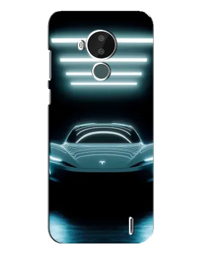 Чохол для Nokia C30 з картинкою «Tesla в неоні»