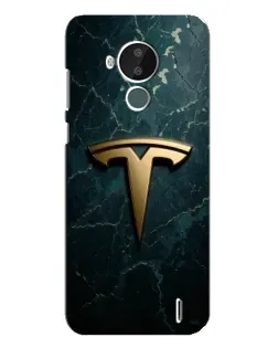 Чохол для Nokia C30 з картинкою «Мармурова Tesla Gold»