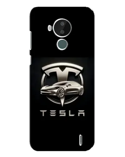 Чохол для Nokia C30 з картинкою «Tesla — срібне авто»