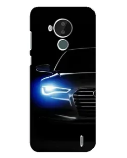 Чохол для Nokia C30 з картинкою «Неоновий погляд Audi»